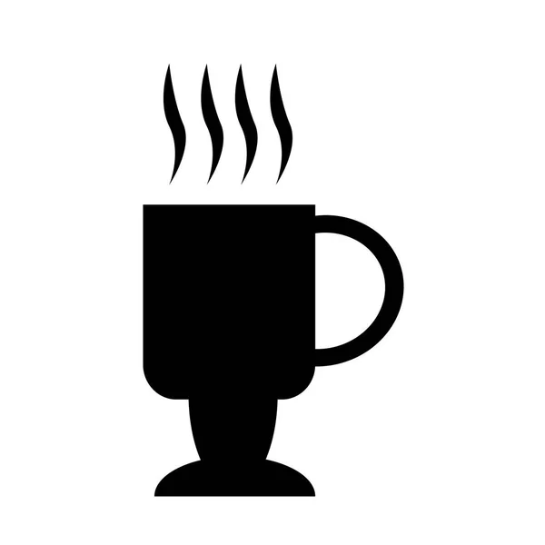 Koffie platte pictogram — Stockvector
