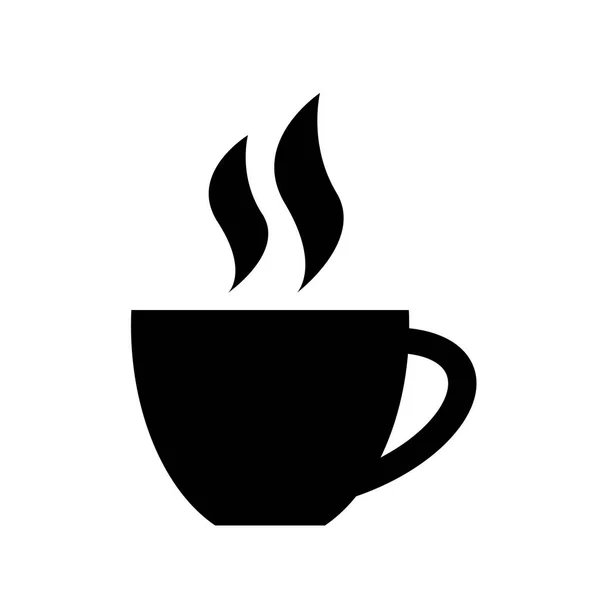 Koffie platte pictogram — Stockvector