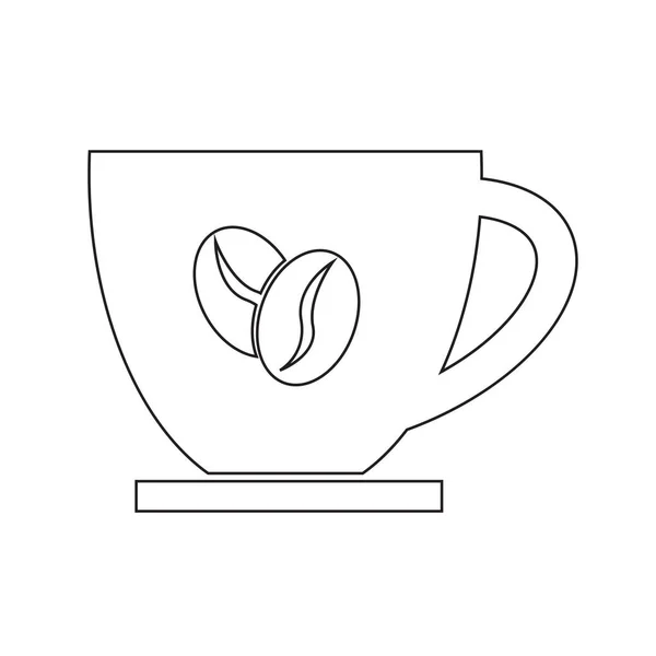 Kaffee-Flach-Symbol — Stockvektor