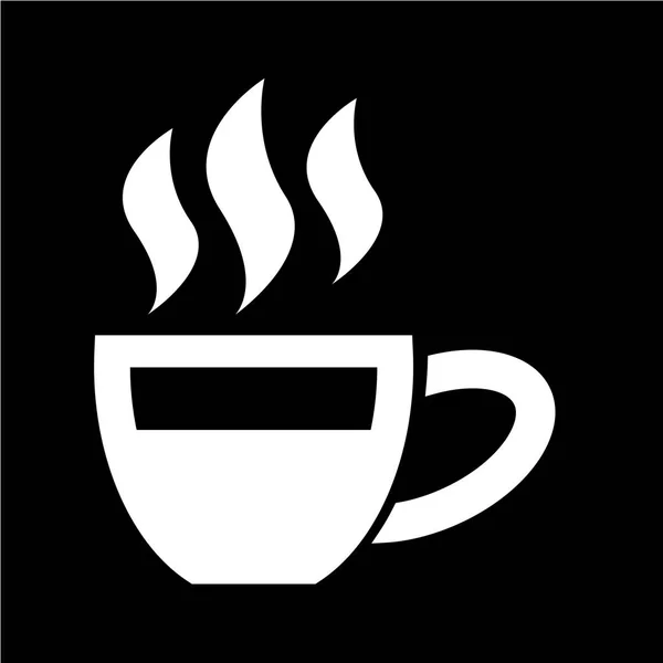 Koffie platte pictogram — Stockvector