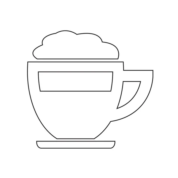 Koffie platte pictogram — Stockvector