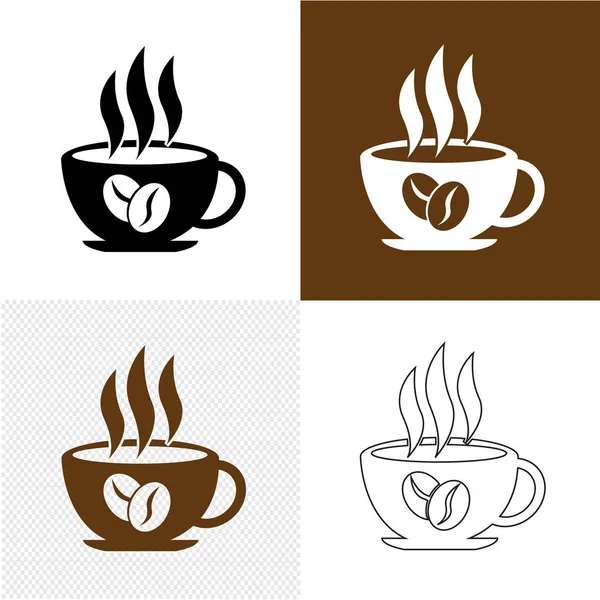 Kaffe flat ikonen — Stock vektor