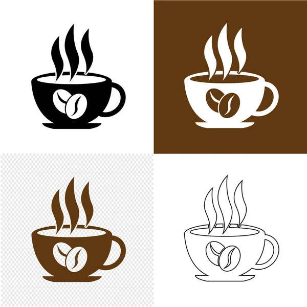 Kaffee-Flach-Symbol — Stockvektor