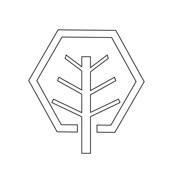 Ícone plano de árvore — Vetor de Stock