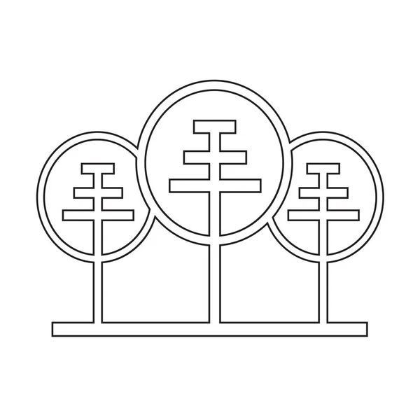 Ícone plano de árvore — Vetor de Stock