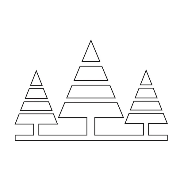 Icono plano del árbol — Vector de stock