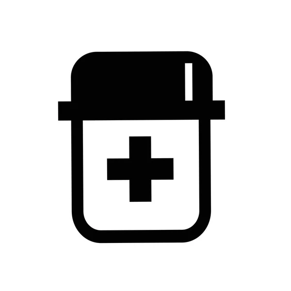 Icône plate de médecine — Image vectorielle