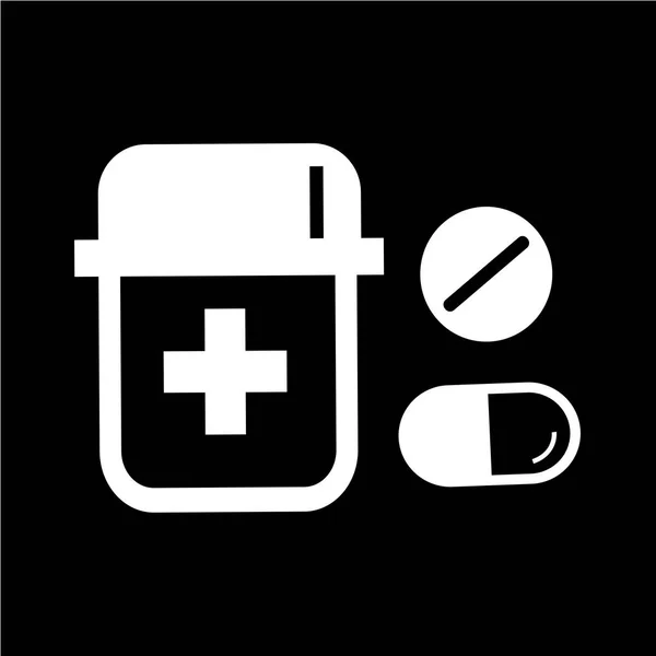 Medicina Icono plano — Vector de stock