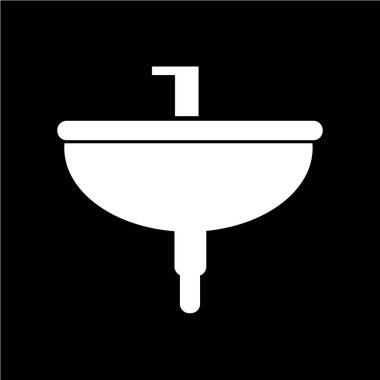 lavabo düz simgesi