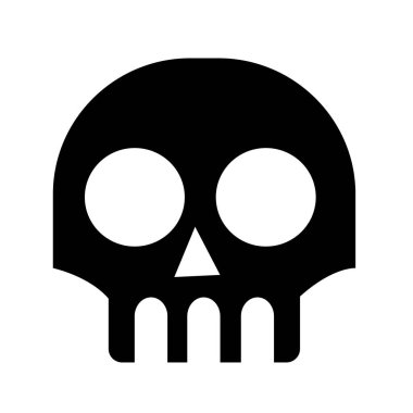 Kafatası düz simgesi