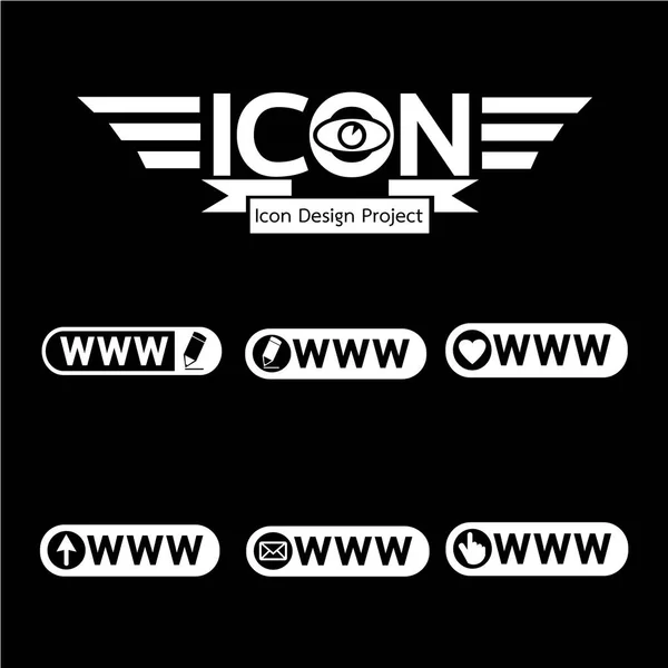 Www icono web — Archivo Imágenes Vectoriales