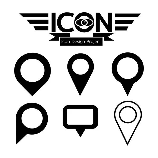 Mapa pin icono — Archivo Imágenes Vectoriales