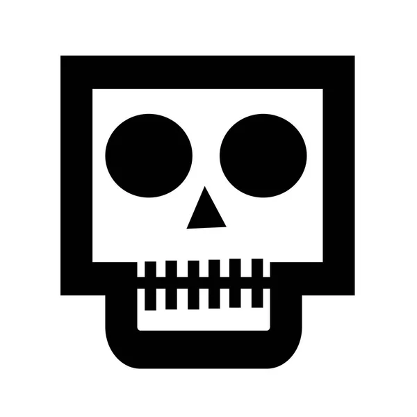 Icône plate crâne — Image vectorielle