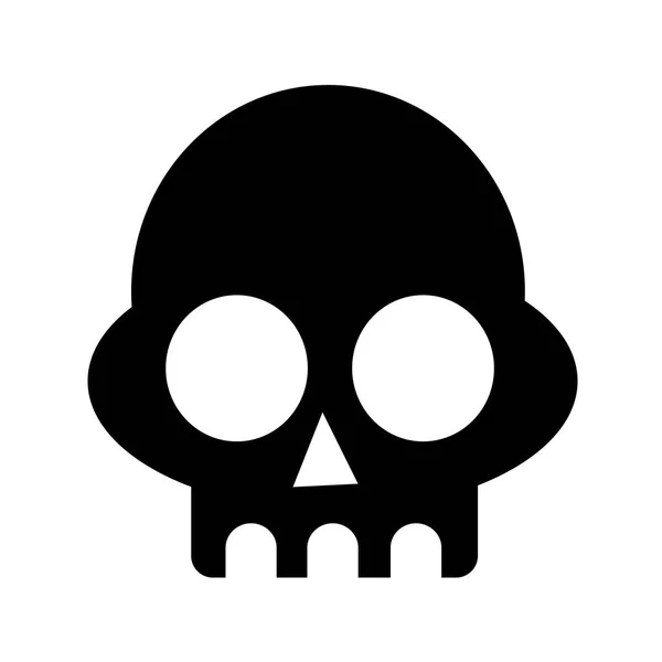 Icône plate crâne — Image vectorielle