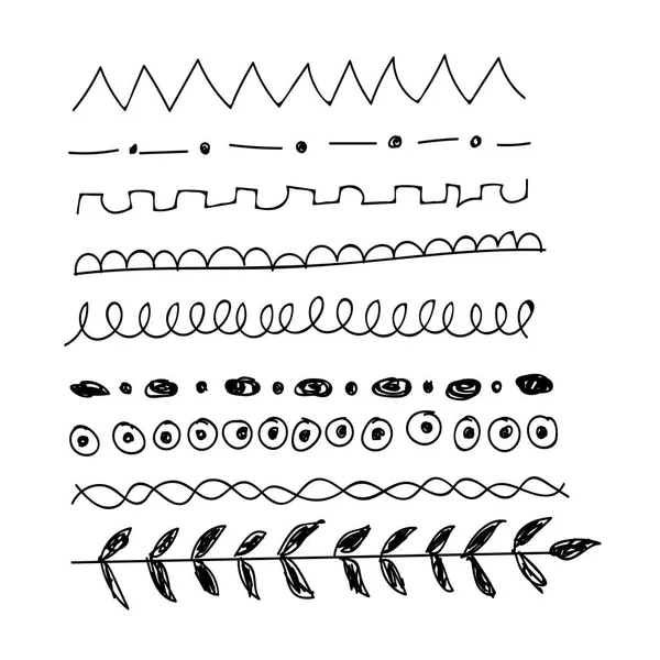 Bordo linea disegnato a mano — Vettoriale Stock