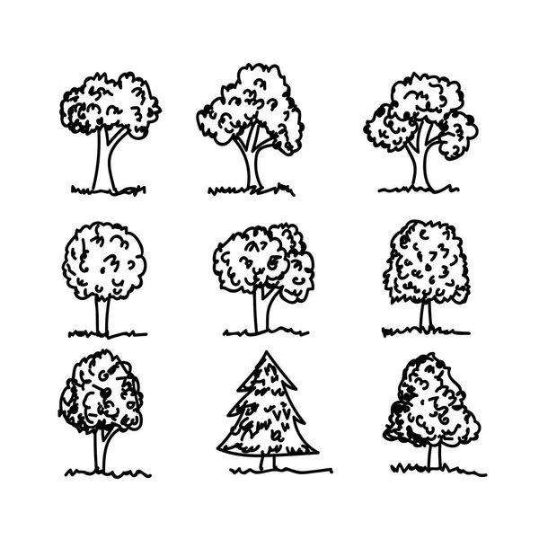 Árvore desenhada — Vetor de Stock