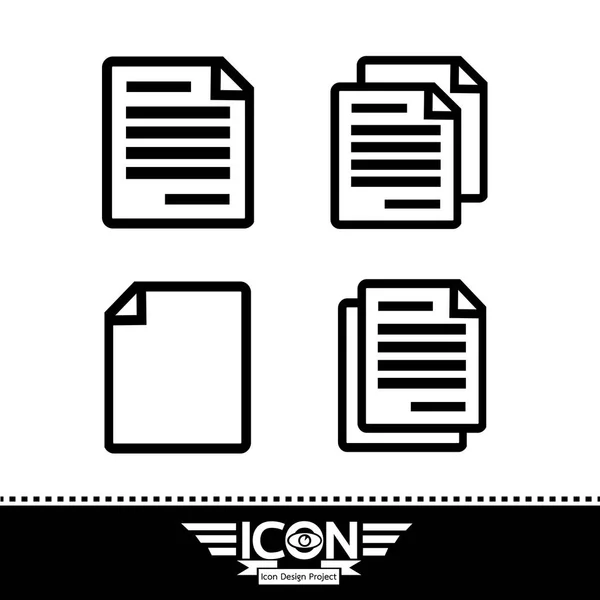 Document flat icon — Stock Vector