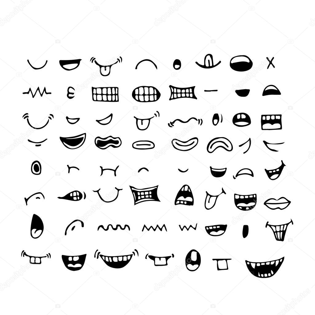 cartoon mouth icon