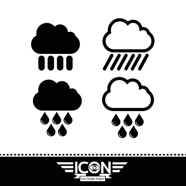 Icono de nube lluviosa — Archivo Imágenes Vectoriales