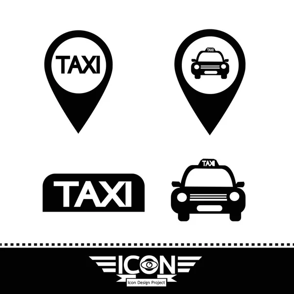 Taxi Flat Ikon — Stock vektor