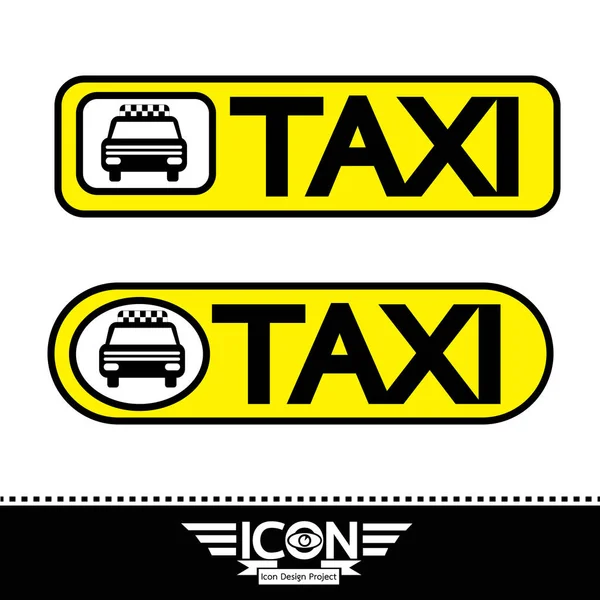 Taxi Flat Ikon — Stock vektor