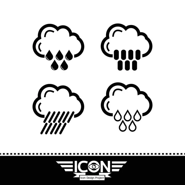 Icono de nube lluviosa — Vector de stock