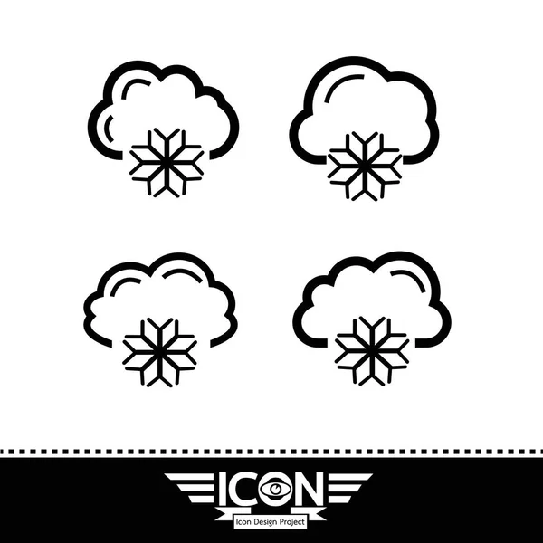 Conjunto de iconos nube — Vector de stock