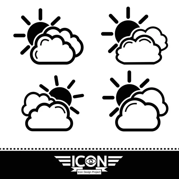 Bulut Icon set — Stok Vektör