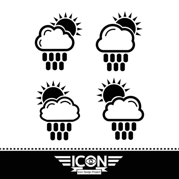 Conjunto de iconos nube — Archivo Imágenes Vectoriales