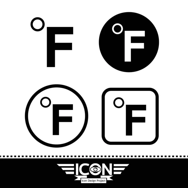 Stupně Fahrenheita symbol ikonu — Stockový vektor