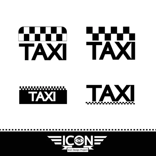 Táxi ícone plana —  Vetores de Stock