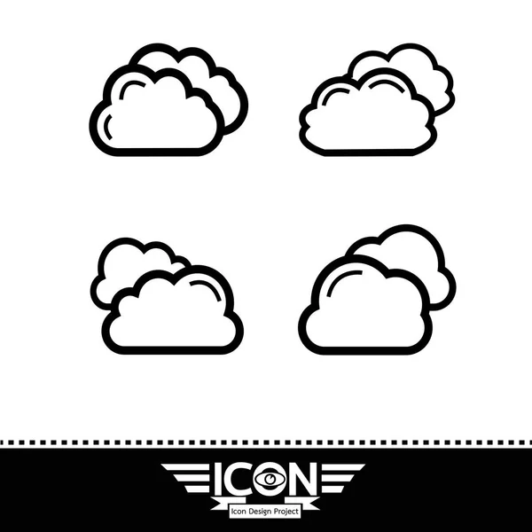 Bulut Icon set — Stok Vektör