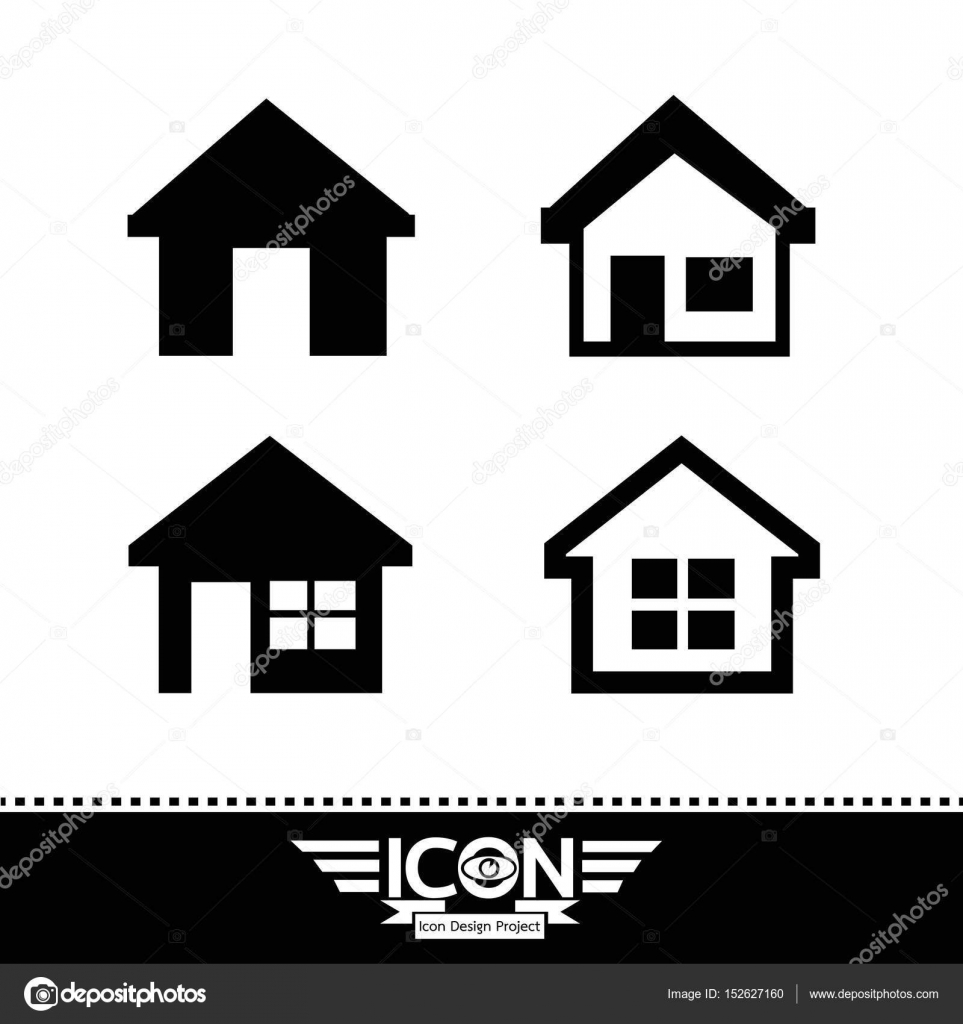 家のアイコンを設定 ストックベクター C Porjai
