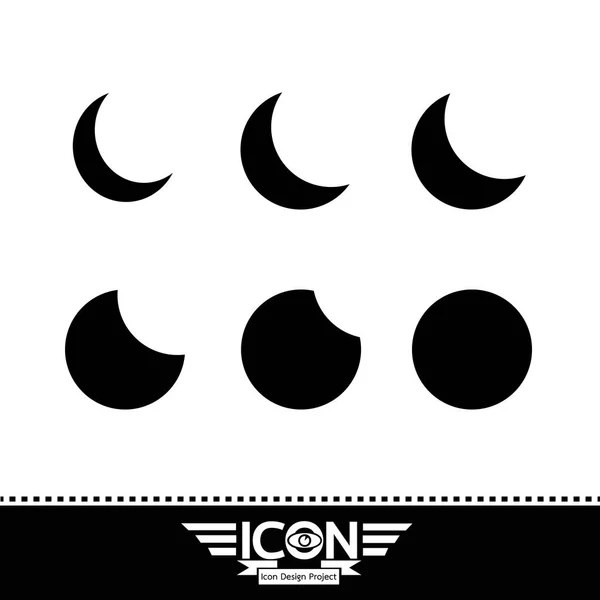 Conjunto de icono de luna — Vector de stock