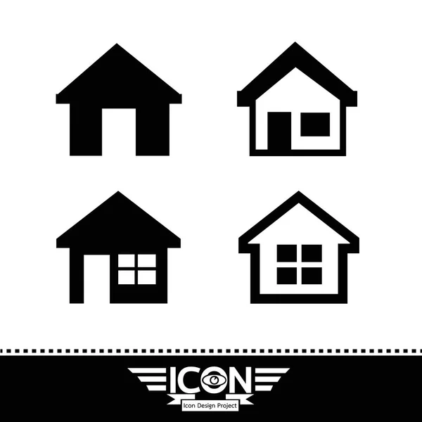 Maison icône ensemble — Image vectorielle