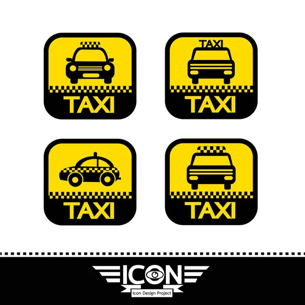 Taxi Flat Ikon — Stock vektor