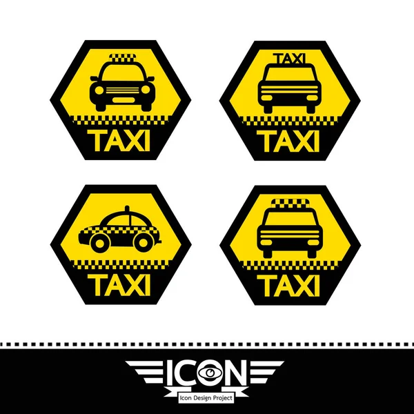 Taxi Flat Ikon — Stock vektor