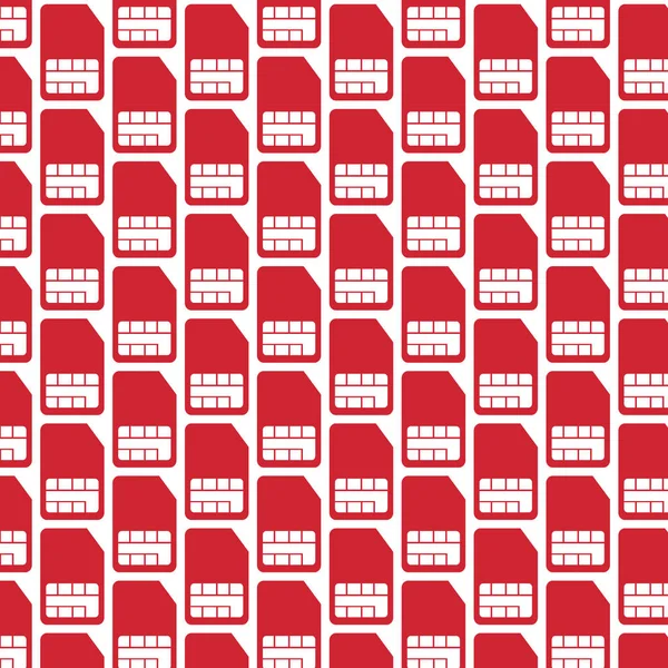 Icona della scheda SIM rossa — Vettoriale Stock