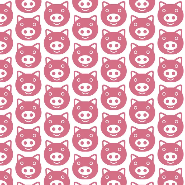 Pig face Icons — Stock Vector