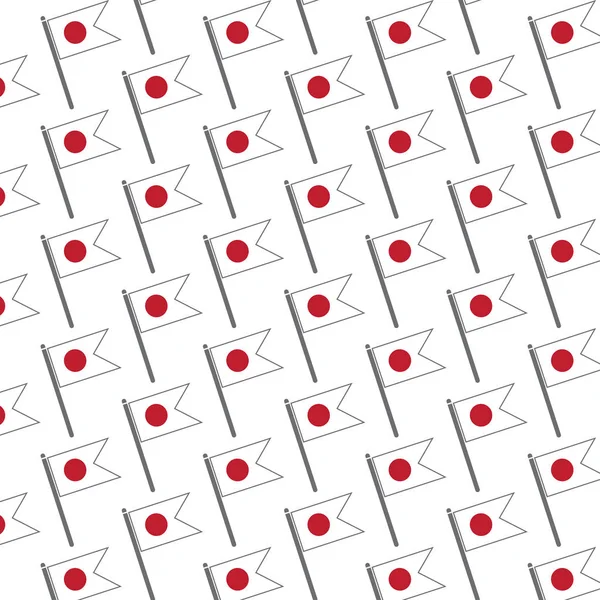 Symbole der japanischen Flagge — Stockvektor