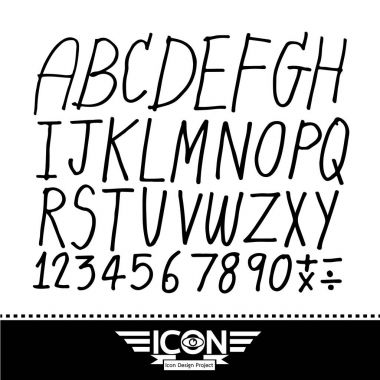 Kara el çizilmiş yazı tipi