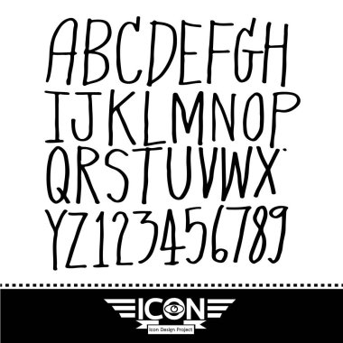 Kara el çizilmiş yazı tipi