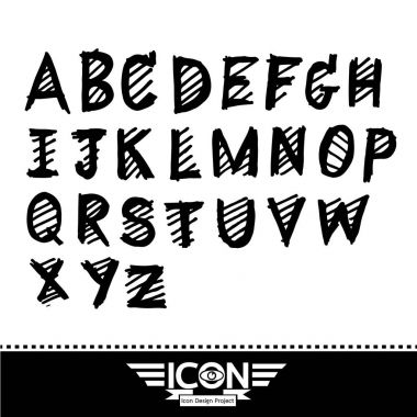 Kara el çizilmiş yazı tipi