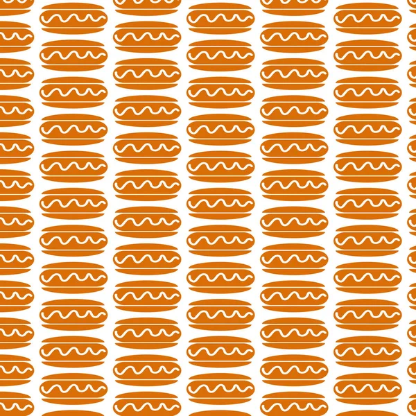 Pola hot dog berwarna - Stok Vektor