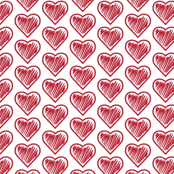 Iconos corazón rojo — Vector de stock