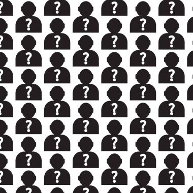 soru işareti olan insan simgeleri