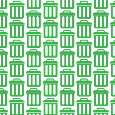 Çöp kutusu simgeler içeren deseni