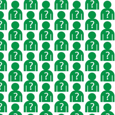 soru işareti olan insan simgeleri