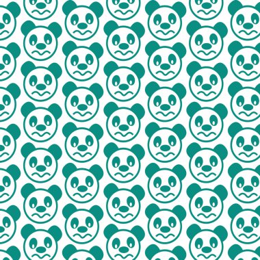 sevimli panda duygu desen