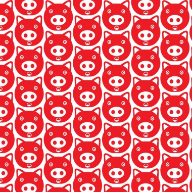 Sevimli domuz duygu desen